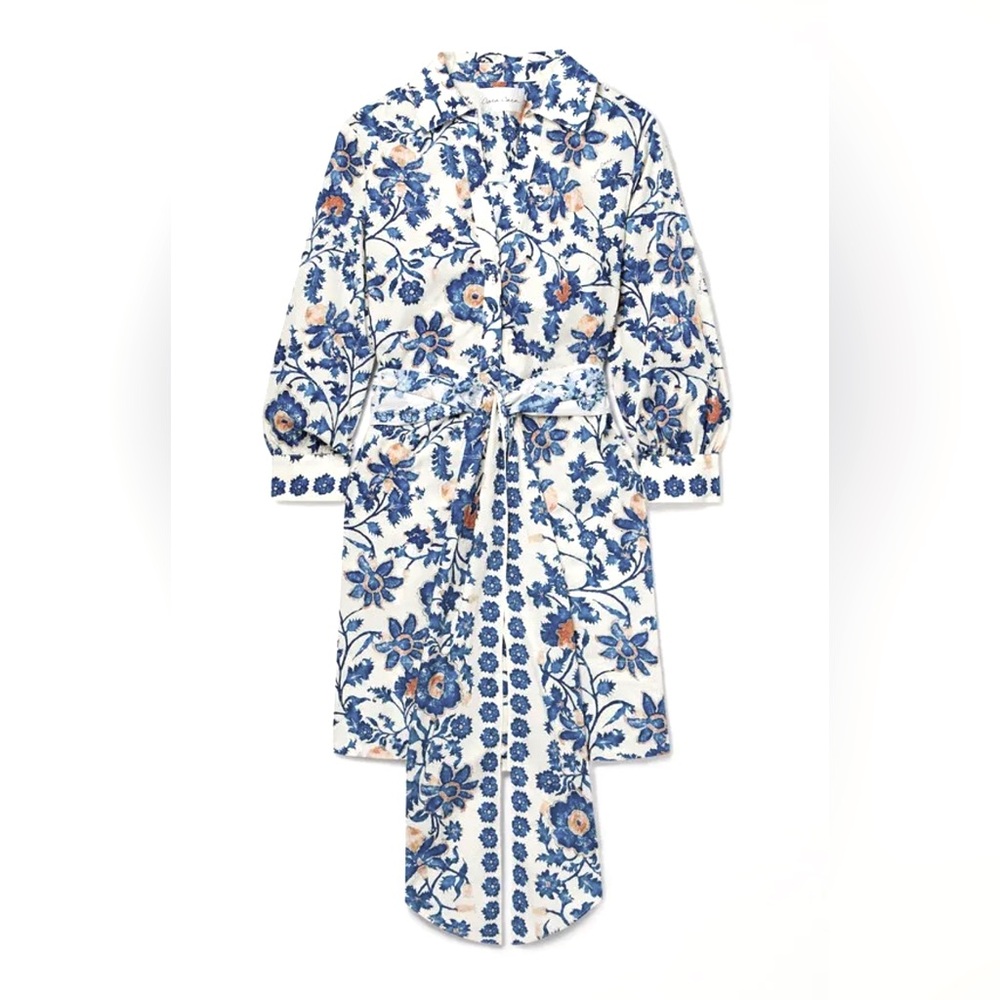 Cara Cara Blue and Cream Floral Dress